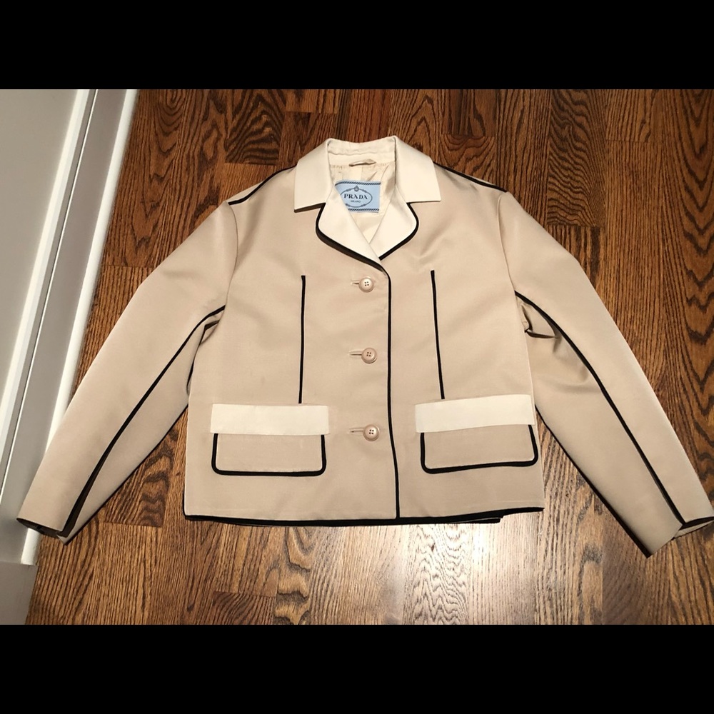 Prada Silk Jacket Fits Like Medium